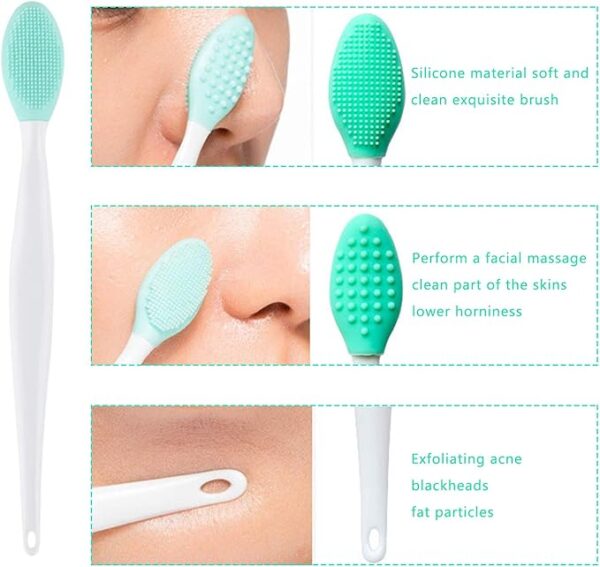 OBSCYON 6PCS Silicone Face Scrubber Kit, Manual Facial Cleansing Brush,Face Mask Brush, Exfoliating Lip Brush for Skin Care