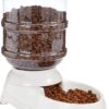 Amazon Basics Dog and Cat Food Feeder, Small, Grey