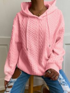 T&CWomen's Plus Size Casual Hooded Pullovers