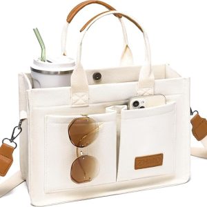 ZHMO Canvas Tote Bag for Women,Women's Bags Crossbody Bags Work Laptop Tote Bag Large Handbags Purse for Travel Nurse Teacher