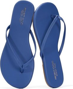 Project Cloud Flip Flops for Women Footwear- Lightweight and Memory Foam Insole Sandals for Women 2026 - Durable Non-Slip Beach Essentials Flats for Women Sandals